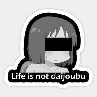 Shinonome Nano - Life is not daijoubu - series 1 - white Sticker